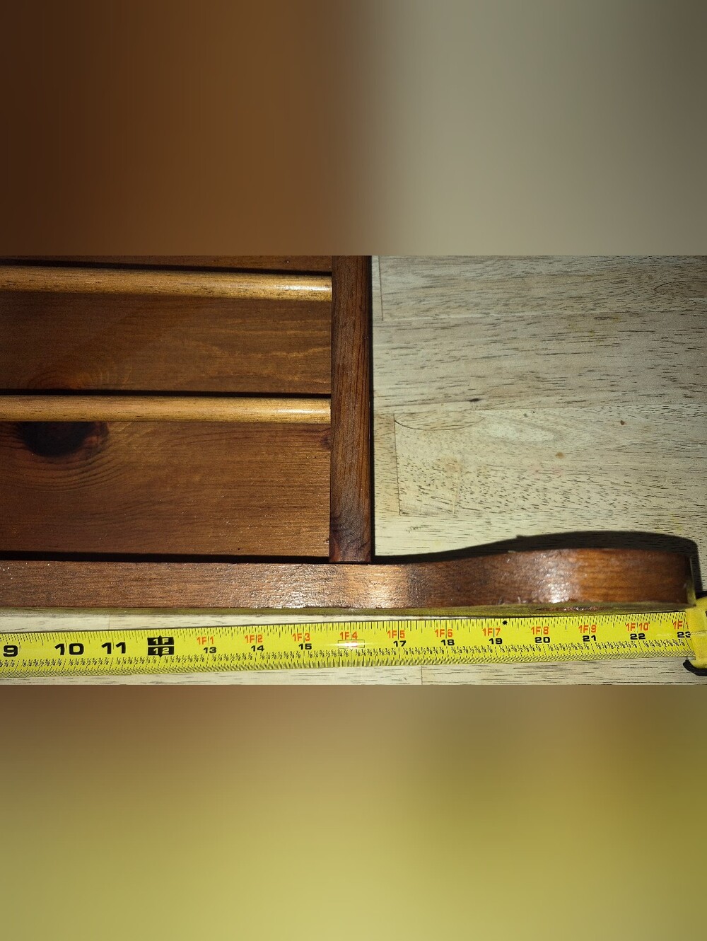 Vintage Country Farmhouse solid wood wall-mounted Paper Towel Holder & Shelf - Picture 7 of 8